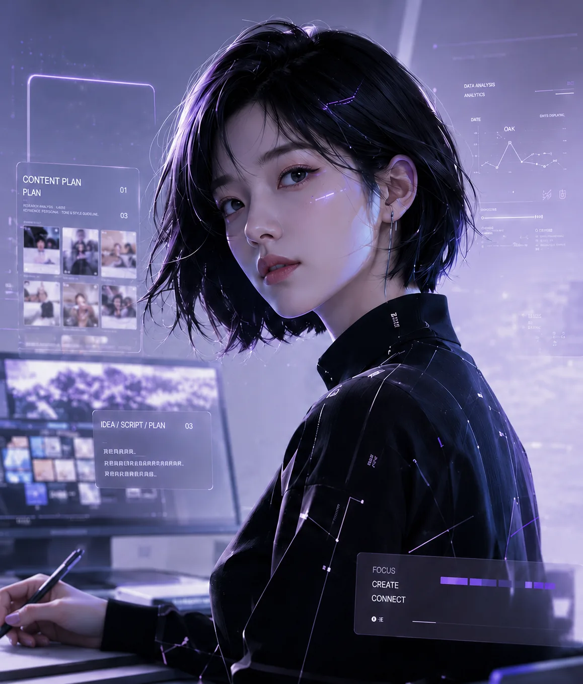 数字人主视觉素材